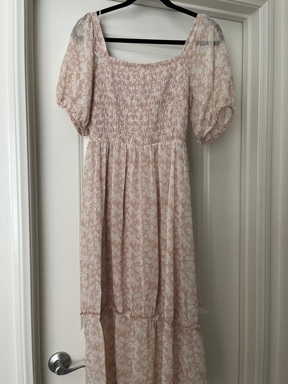 Jessica Simpson Blush Pink Floral Maxi Dress